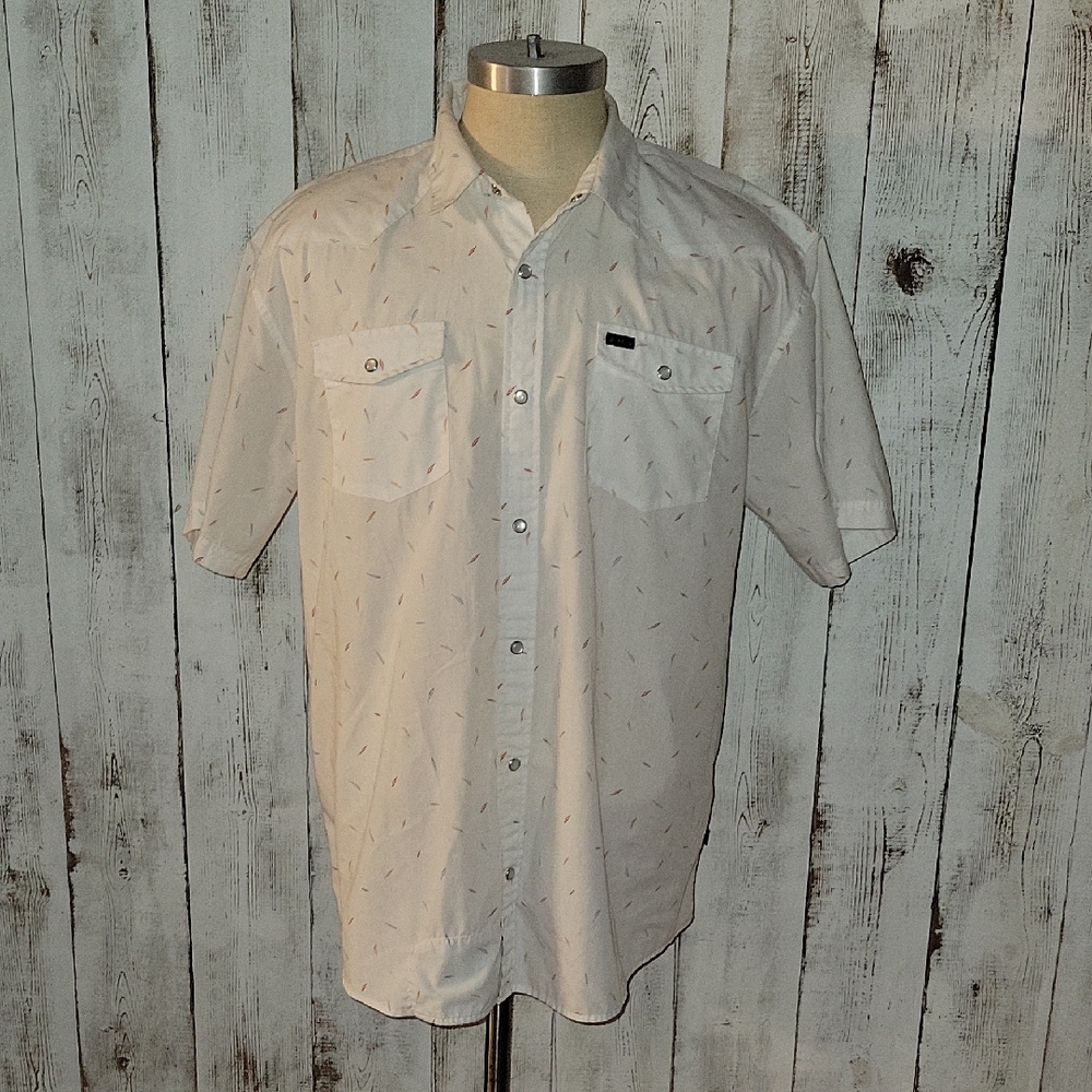 Howler Brothers White Short Sleeve Button Down Shirt